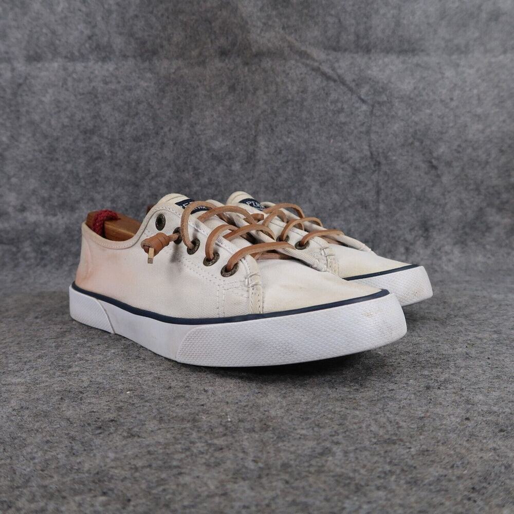 Sperry Shoes Womens 5.5 Sneakers Sea Coast Casual Flat Slip On Canvas Top Sider